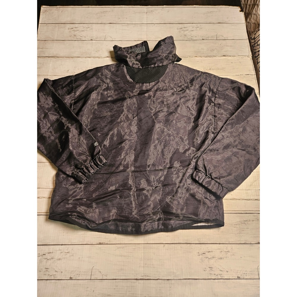 Champion C9 Womens Medium Black Gray Marble Print Full Zip Windbreaker Jacket - Picture 5 of 7